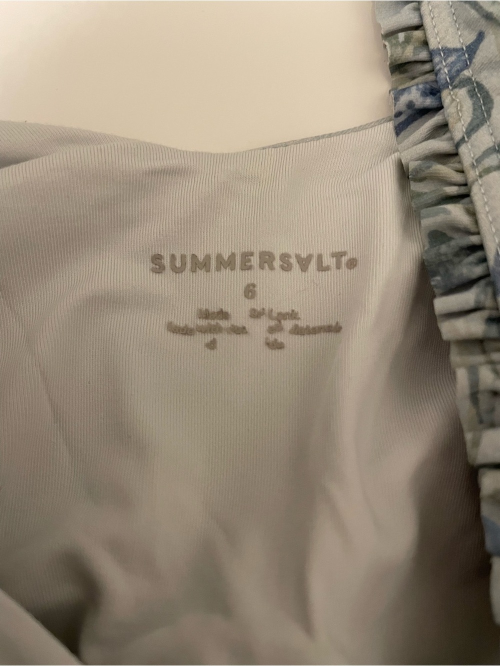Summersalt x markarian Collab Women's 6 The Mini Ruffle Perfect Wrap Swimsuit - Picture 7 of 7